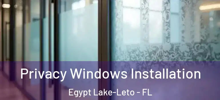  Privacy Windows Installation Egypt Lake-Leto - FL