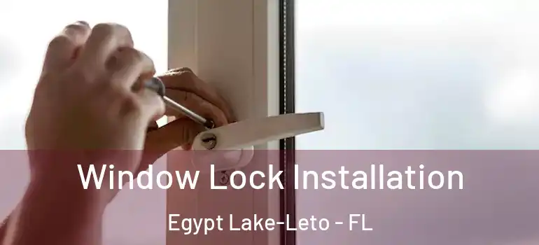 Window Lock Installation Egypt Lake-Leto - FL